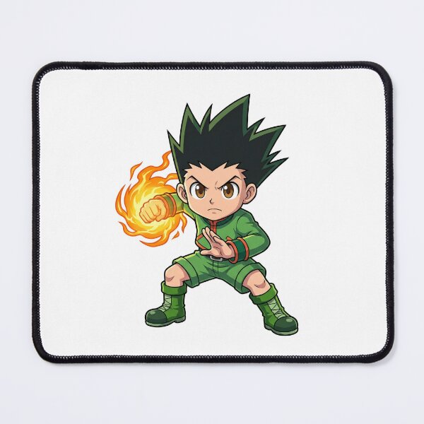 Item preview, Chibi Anime Fighter Orange Flame Fist - Green Combat Uniform designed and sold by lamiarte.