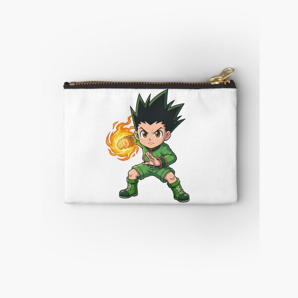 Item preview, Chibi Anime Fighter Orange Flame Fist - Green Combat Uniform designed and sold by lamiarte.