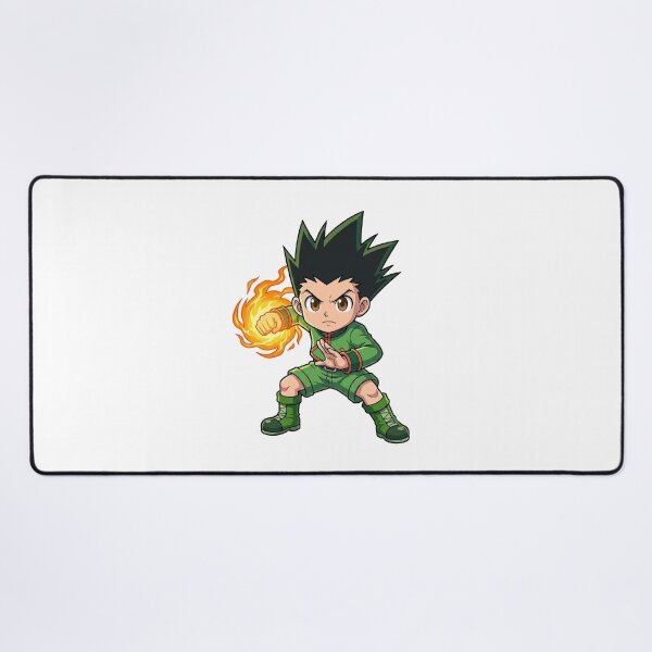 Item preview, Chibi Anime Fighter Orange Flame Fist - Green Combat Uniform designed and sold by lamiarte.