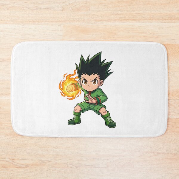 Item preview, Chibi Anime Fighter Orange Flame Fist - Green Combat Uniform designed and sold by lamiarte.
