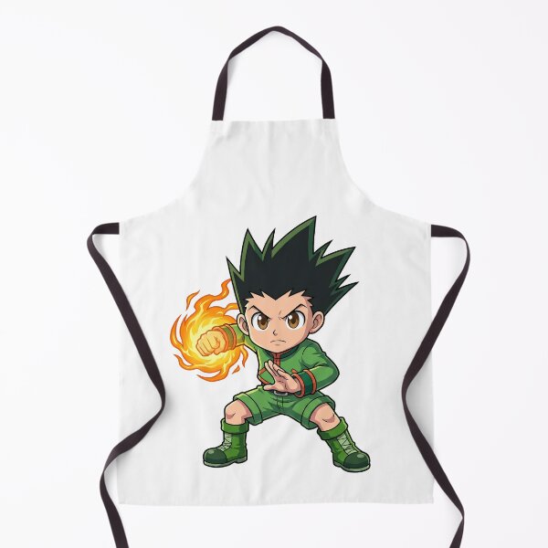 Item preview, Chibi Anime Fighter Orange Flame Fist - Green Combat Uniform designed and sold by lamiarte.