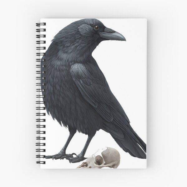 Item preview, Crow with Crow Skull designed and sold by IllumeInk.