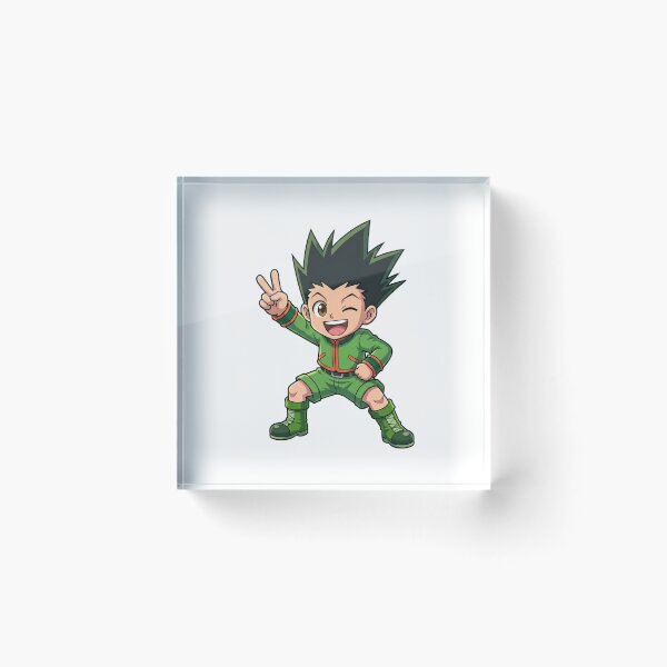 Item preview, Chibi Anime Fighter Orange Flame Fist - Green Combat Uniform designed and sold by lamiarte.