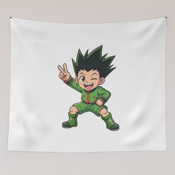 Item preview, Chibi Anime Fighter Orange Flame Fist - Green Combat Uniform designed and sold by lamiarte.