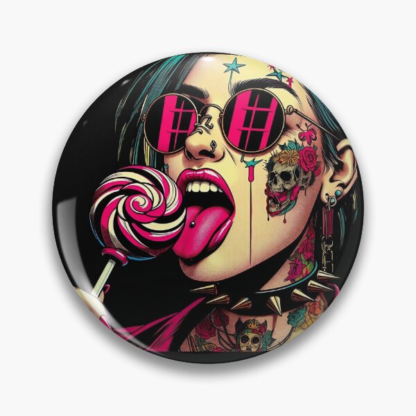 Item preview, Neon Skull Rebel With Lollipop designed and sold by Voodoo Store Paranormal Collections.