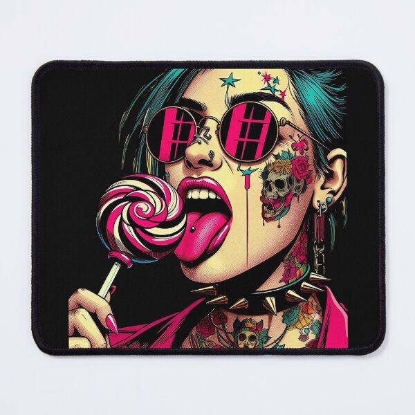 Item preview, Neon Skull Rebel With Lollipop designed and sold by Voodoo Store Paranormal Collections.