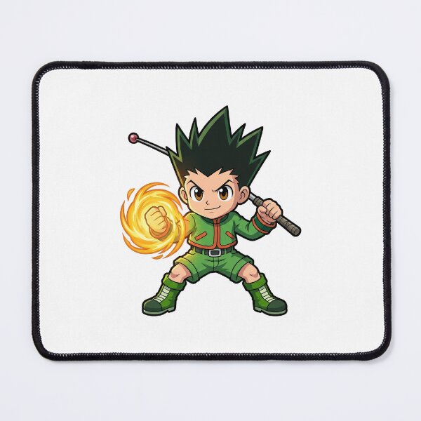 Item preview, Chibi Anime Fighter Orange Flame Fist - Green Combat Uniform designed and sold by lamiarte.