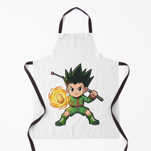 Item preview, Chibi Anime Fighter Orange Flame Fist - Green Combat Uniform designed and sold by lamiarte.