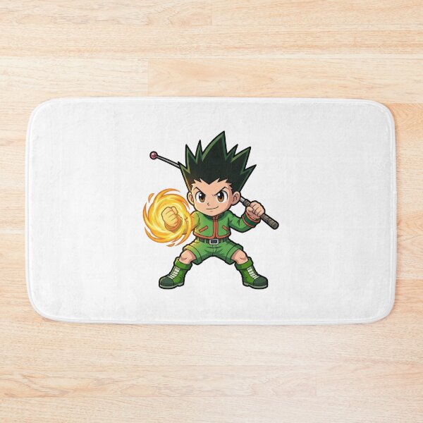Item preview, Chibi Anime Fighter Orange Flame Fist - Green Combat Uniform designed and sold by lamiarte.