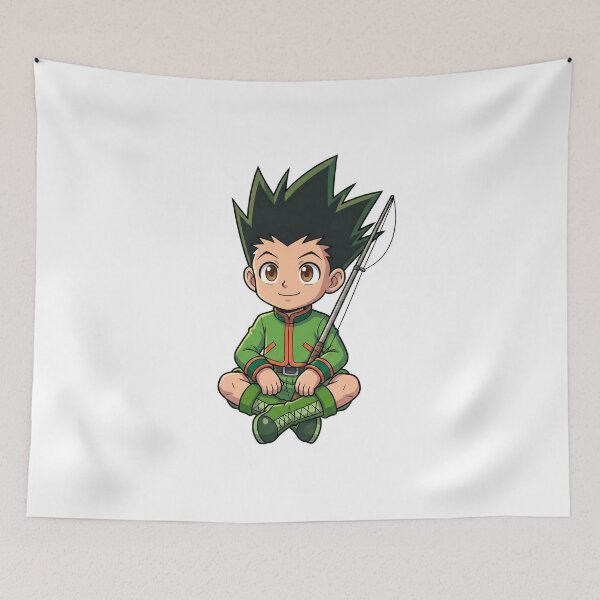 Item preview, Chibi Anime Fighter Orange Flame Fist - Green Combat Uniform designed and sold by lamiarte.