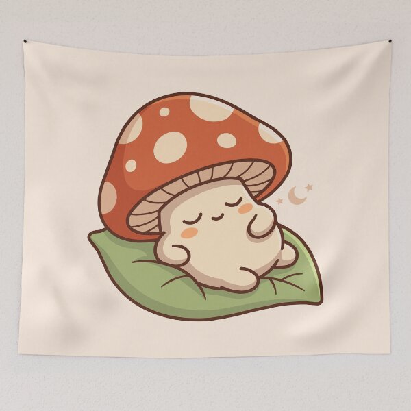 Item preview, Kawaii Sleepy Mushroom designed and sold by Zerhof.