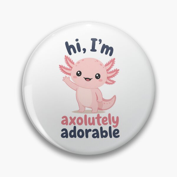 Item preview, Cute Axolotl Waving, "Axolotly Adorable" Text designed and sold by RGShirtWorks.
