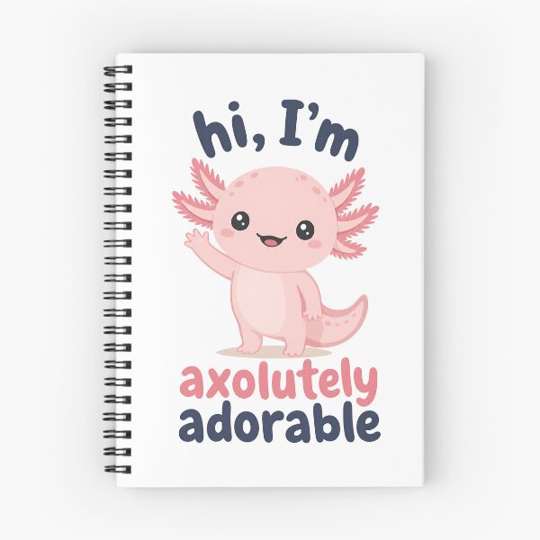 Item preview, Cute Axolotl Waving, "Axolotly Adorable" Text designed and sold by RGShirtWorks.