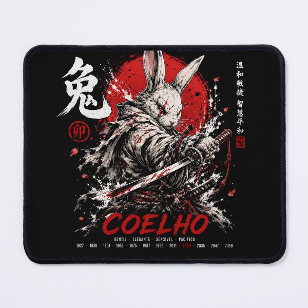 Item preview, Chinese Zodiac Rabbit Samurai Warrior | Japanese Ink Streetwear designed and sold by kzadoxico.