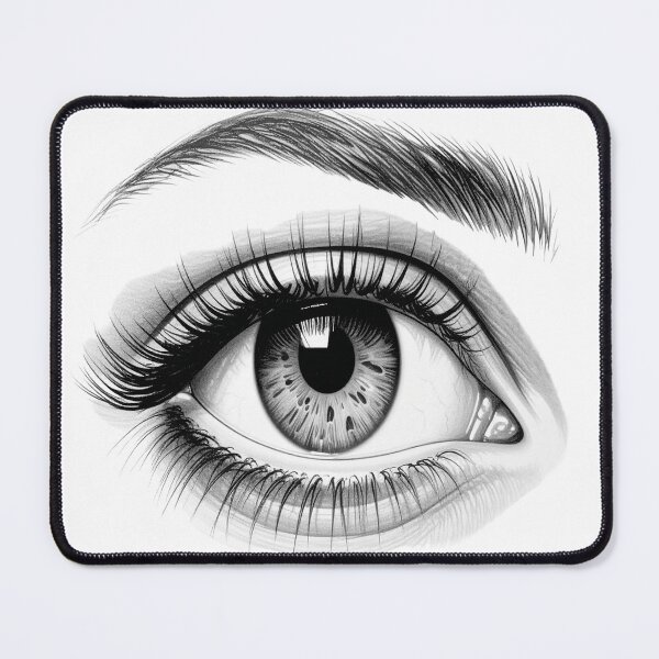 Item preview, Female eye with eyebrows as a pencil drawing designed and sold by LiskoDesign.