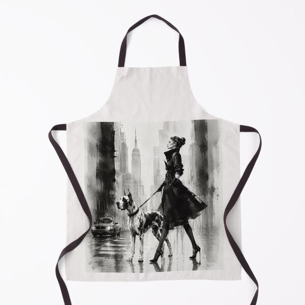 Item preview, Elegant Lady & Great Dane – Luxury Fashion Watercolor Art designed and sold by NewtBoo.