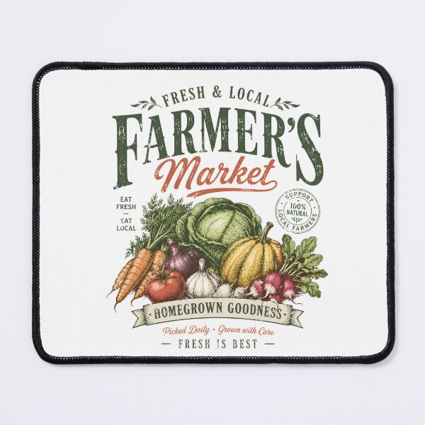 Item preview, Vintage Farmers Market Fresh & Local Vegetables Garden Harvest Farmhouse designed and sold by Sixtinebzh.