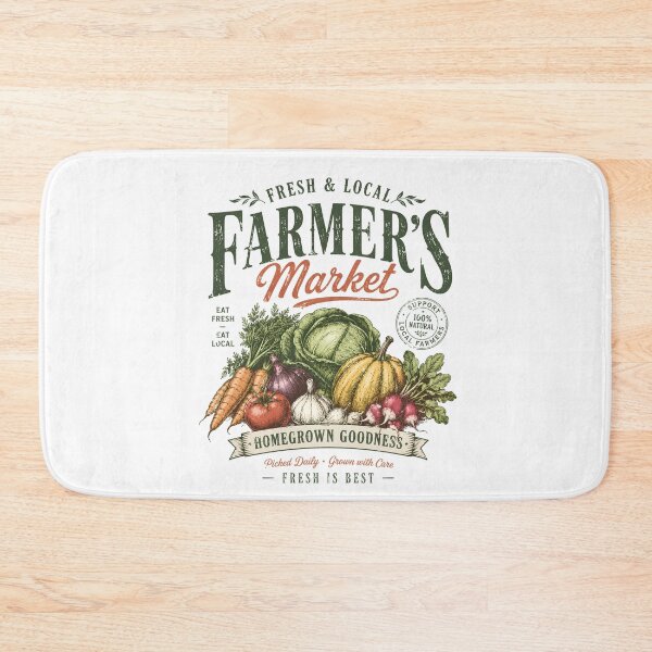 Item preview, Vintage Farmers Market Fresh & Local Vegetables Garden Harvest Farmhouse designed and sold by Sixtinebzh.
