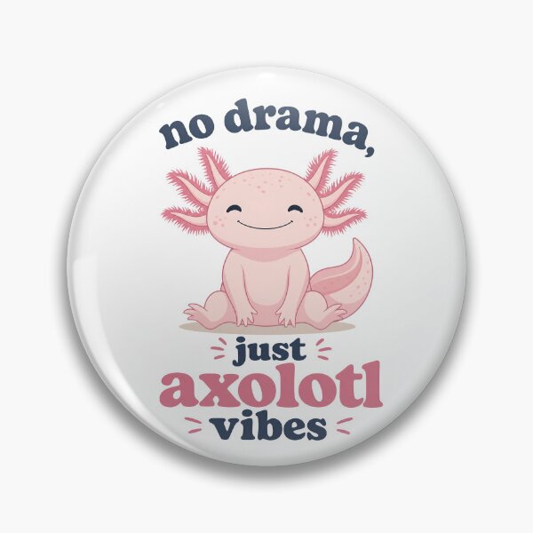Item preview, Cute Axolotl Cartoon with 'Just Axolotl Vibes' Text designed and sold by RGShirtWorks.