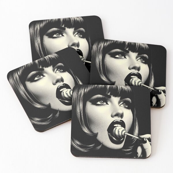Item preview, Monochrome Vixen With Swirl Candy designed and sold by Voodoo Store Paranormal Collections.