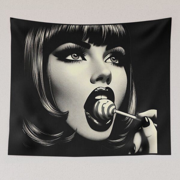 Item preview, Monochrome Vixen With Swirl Candy designed and sold by Voodoo Store Paranormal Collections.