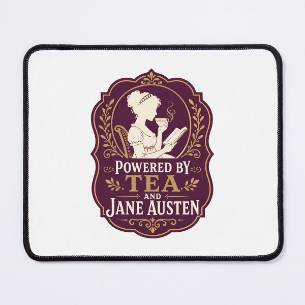 Item preview, Powered By Tea And Jane Austen Pride and Prejudice Crest Art designed and sold by Fenay Designs.