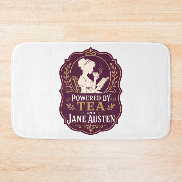 Item preview, Powered By Tea And Jane Austen Pride and Prejudice Crest Art designed and sold by Fenay Designs.