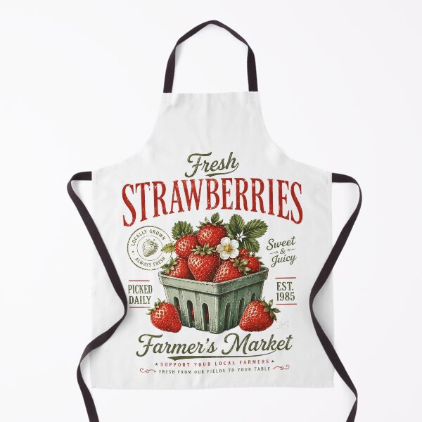 Item preview, Vintage Fresh Strawberries Farmers Market Local Farm Fruit Lover designed and sold by Sixtinebzh.