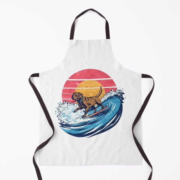 Item preview, Surfing Labrador Sunset – Retro Dog Beach Vibes designed and sold by TomoMadeIt.