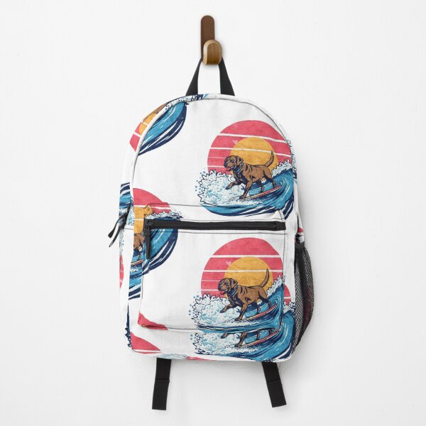 Item preview, Surfing Labrador Sunset – Retro Dog Beach Vibes designed and sold by TomoMadeIt.