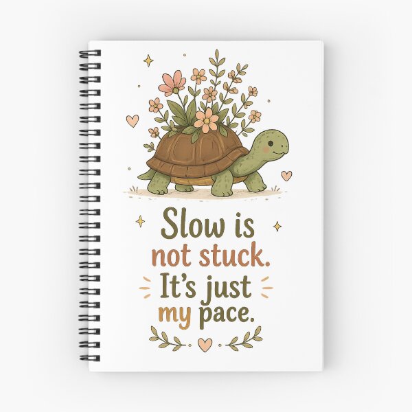 Item preview, Slow Is Not Stuck It's Just My Pace Turtle Sticker | Gentle Growth Quote | Cozy Self Care Art designed and sold by LittleJoyStudio.Art.