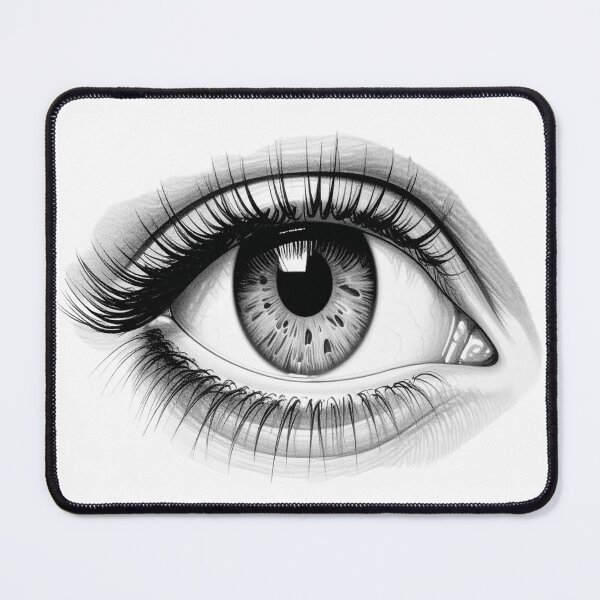 Item preview, Female eye as a pencil drawing designed and sold by LiskoDesign.