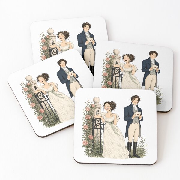 Item preview, Pride and Prejudice Mr Darcy and Elizabeth Bennet Anime Art designed and sold by Fenay Designs.