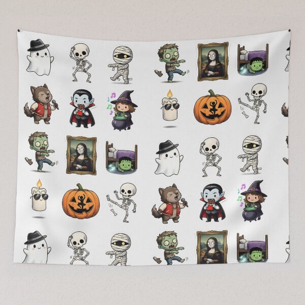 Item preview, The Spooky Comedy Monster Mash - StickerPack designed and sold by Dhenin Studio.