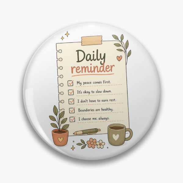 Item preview, Daily Reminder Self Care Checklist Sticker | Mental Wellness Quote | Mindfulness Printable Art designed and sold by LittleJoyStudio.Art.