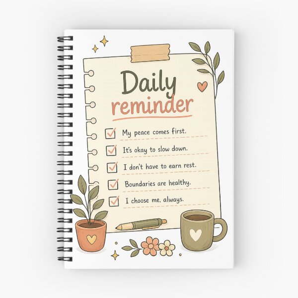 Item preview, Daily Reminder Self Care Checklist Sticker | Mental Wellness Quote | Mindfulness Printable Art designed and sold by LittleJoyStudio.Art.