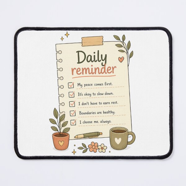 Item preview, Daily Reminder Self Care Checklist Sticker | Mental Wellness Quote | Mindfulness Printable Art designed and sold by LittleJoyStudio.Art.