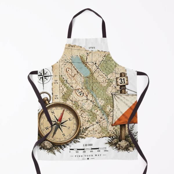 Item preview, T-Shirt - Sticker - Find Your Way Orienteering Map Art designed and sold by ForeverPrintsOK.