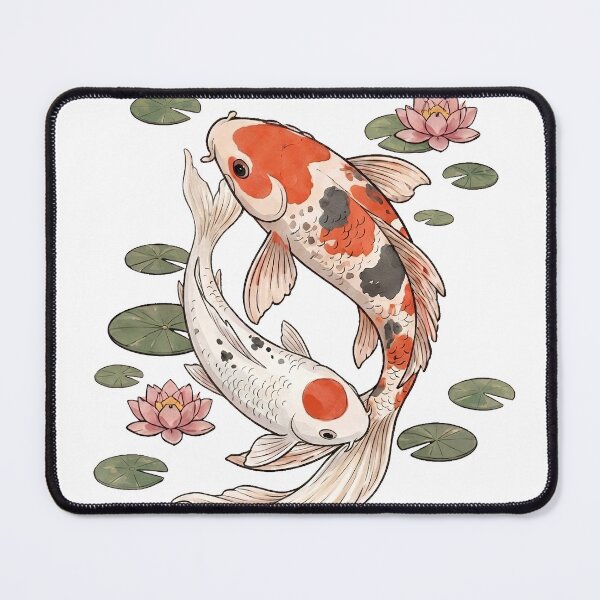 Item preview, Elegant Koi Fish with Lotus Flowers designed and sold by Kivelo.