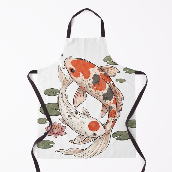 Item preview, Elegant Koi Fish with Lotus Flowers designed and sold by Kivelo.