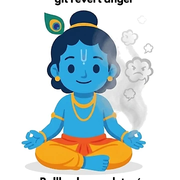 Artwork thumbnail, git revert anger | Git Developer Sticker | Tech Humor by BhaktiByte