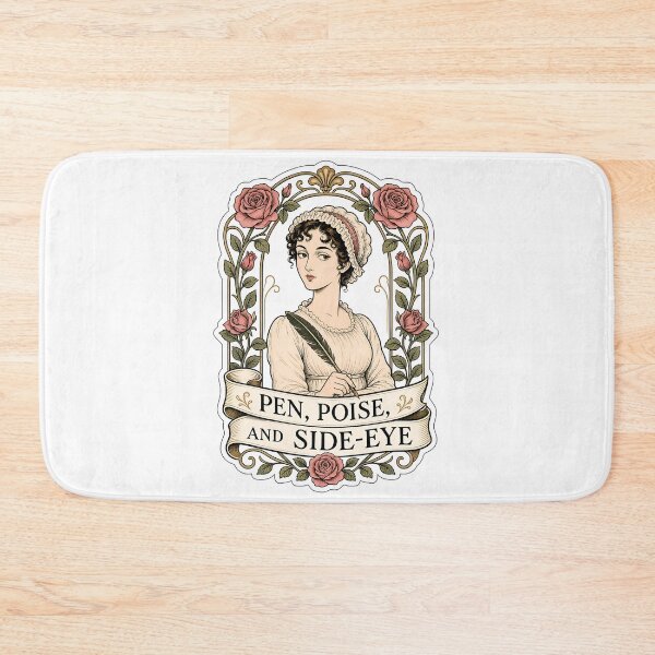 Item preview, Pen Poise and Side Eye Jane Austen Pride and Prejudice Sticker Art designed and sold by Fenay Designs.