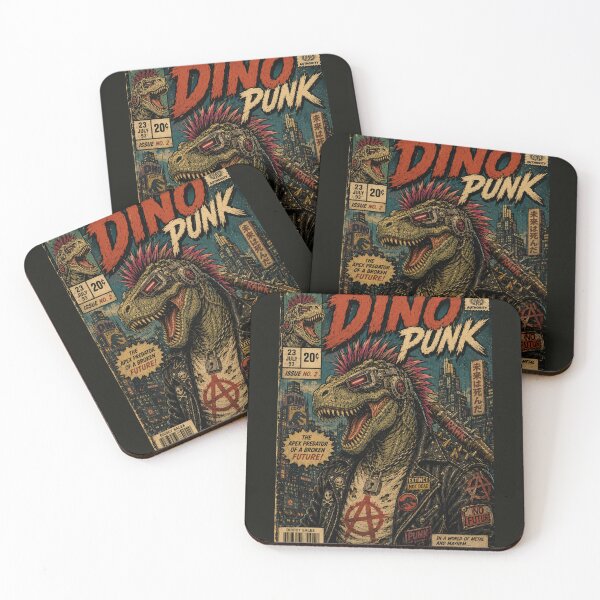 Item preview, Dino Punk - Vintage Comic Book Cover designed and sold by InkZillaStudio.