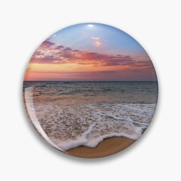 Item preview, Golden Beach Sunset Ocean Wave Foam designed and sold by SolutionsArt.