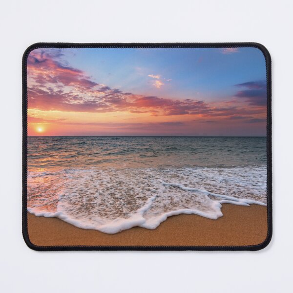 Item preview, Golden Beach Sunset Ocean Wave Foam designed and sold by SolutionsArt.