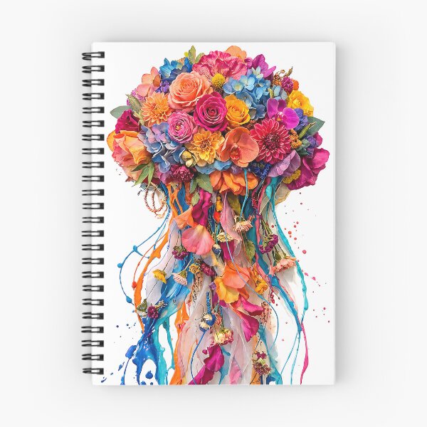 Item preview, Colorful Melting Jelly Fish Bouquet Floral Splash Art designed and sold by Aureva Arts Shop.