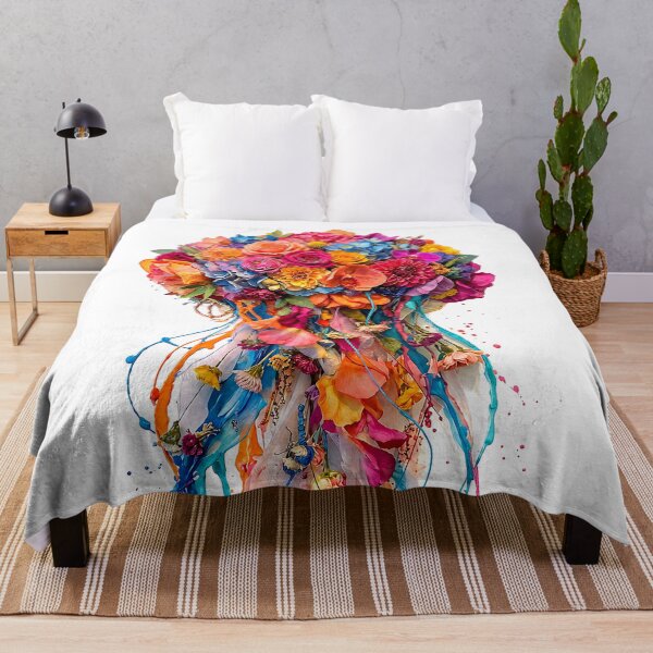 Item preview, Colorful Melting Jelly Fish Bouquet Floral Splash Art designed and sold by Aureva Arts Shop.