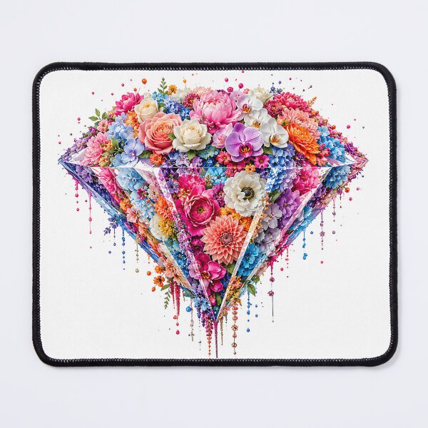 Item preview, Diamond Floral Bouquet Colorful Flower Gem Art designed and sold by Aureva Arts Shop.