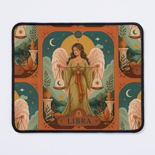 Item preview, Libra Zodiac Sign Angel Art Print | Vintage Celestial Libra Astrology Illustration | Boho Tarot Wall Art | Horoscope Goddess | Libra Birthday Gift | Moon Stars Aesthetic designed and sold by RSDigitalPrintDesign.