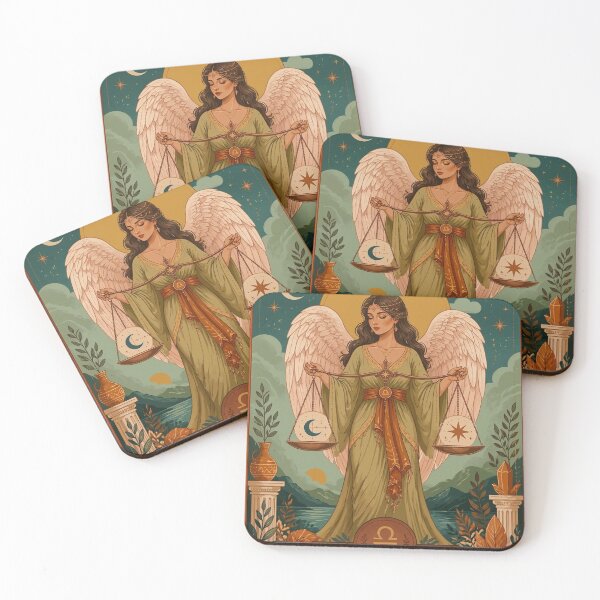 Item preview, Libra Zodiac Sign Angel Art Print | Vintage Celestial Libra Astrology Illustration | Boho Tarot Wall Art | Horoscope Goddess | Libra Birthday Gift | Moon Stars Aesthetic designed and sold by RSDigitalPrintDesign.